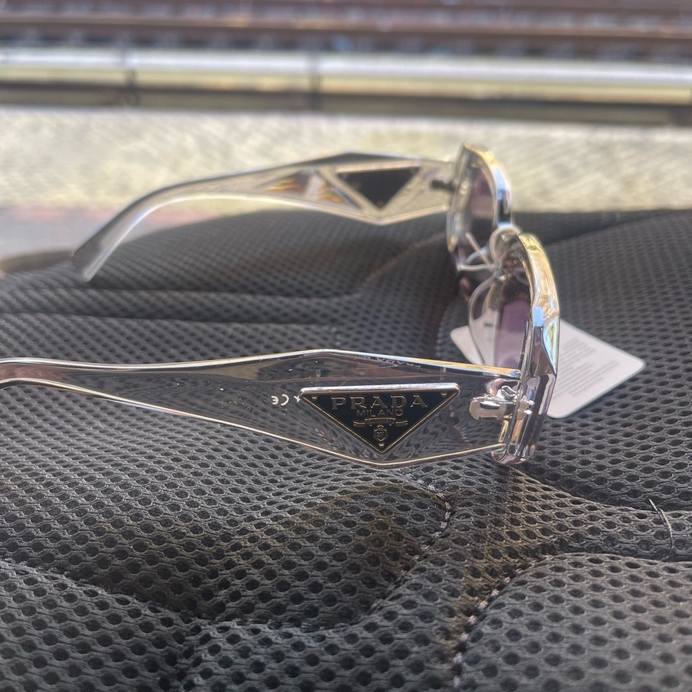 Prada Women's Clear Frame Sunglasses - Picture 6 of 6